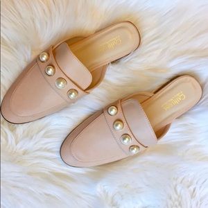 NWT Catherine Malandrino Quentin pearl mules